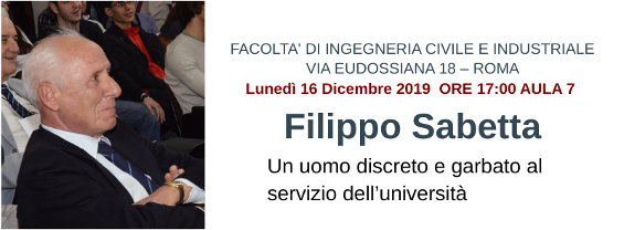 Filippo Sabetta - Commemorazione